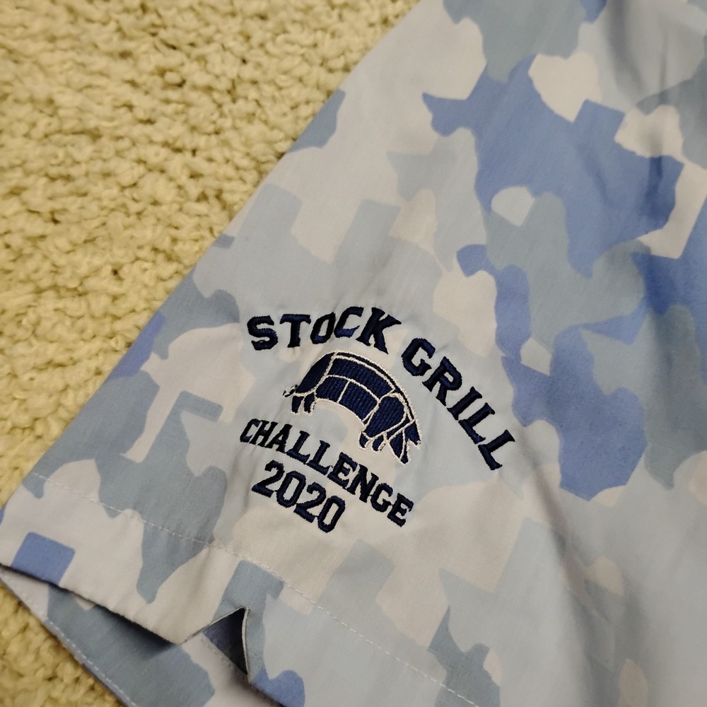 Old Tejas Shirt Mens L Blue Performance Texas Camouflage Hunting Fishing Hiking - Picture 3 of 16